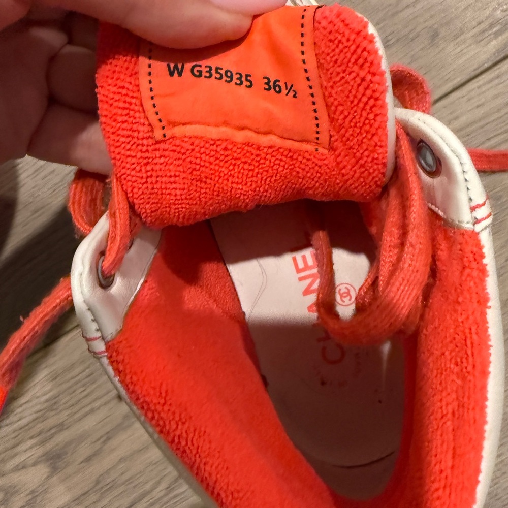 Chanel Kids Red Sneakers